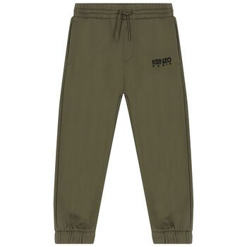 Boys Green Logo & Frog Joggers
